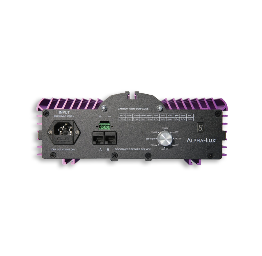 Alpha Lux Armatur mit HPS Philips Birne 600W