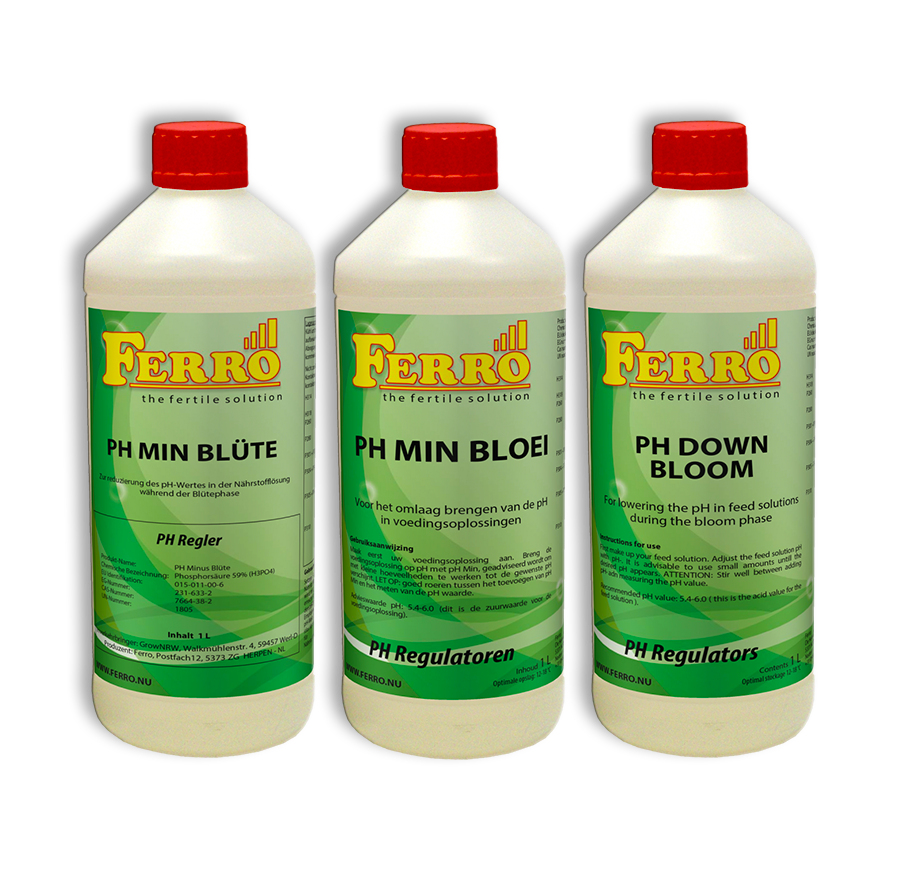 Ferro PH Regler pH- 59% Min Blüte 1L
