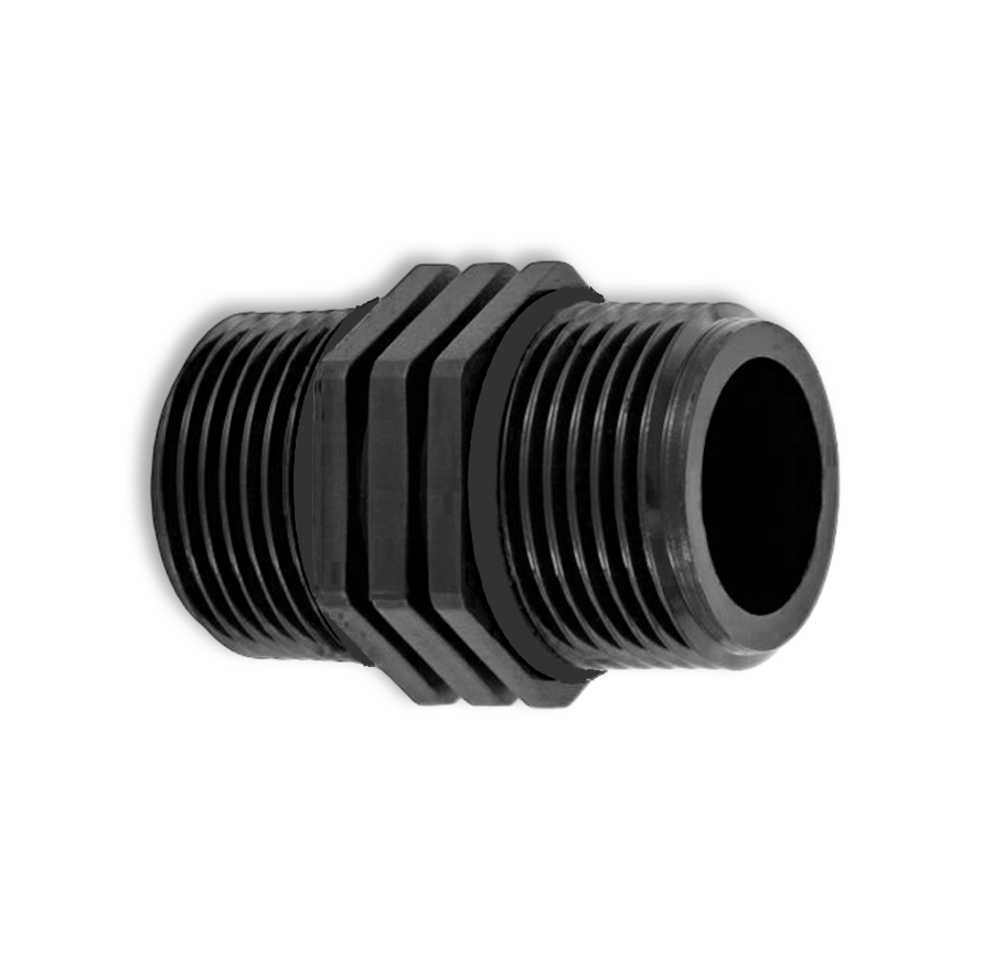 PE Männliche Doppelnippel 25 mm